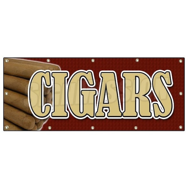 CIGARS BANNER SIGN cigar shop humidor cuban cigarra cicada signs